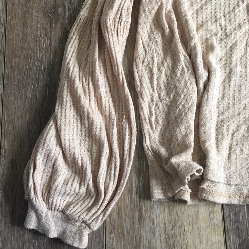 Flowy Waffle- Knit shirt